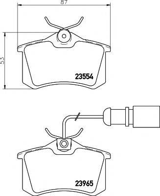 HELLA PAGID 8DB355018601 Комплект гальмівних колодок, дискове гальмо
