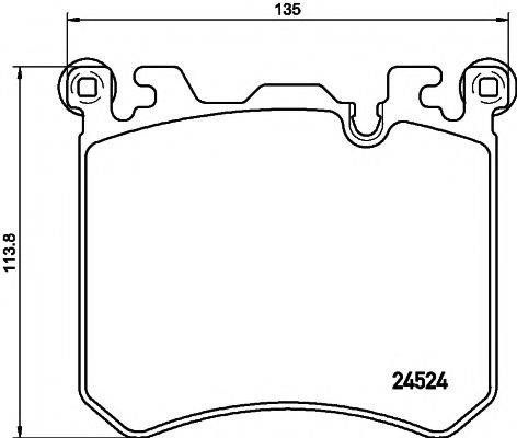 HELLA PAGID 8DB355020431 Комплект гальмівних колодок, дискове гальмо
