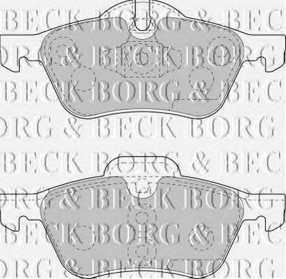 BORG & BECK BBP1726 Комплект гальмівних колодок, дискове гальмо
