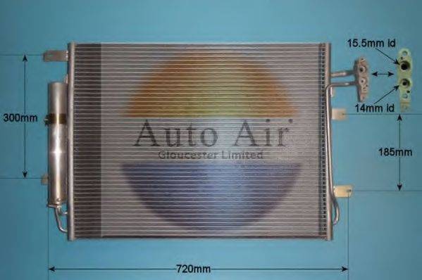 AUTO AIR GLOUCESTER 169815 Конденсатор, кондиціонер