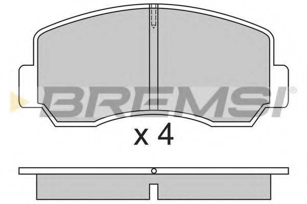 BREMSI BP2296 Комплект гальмівних колодок, дискове гальмо