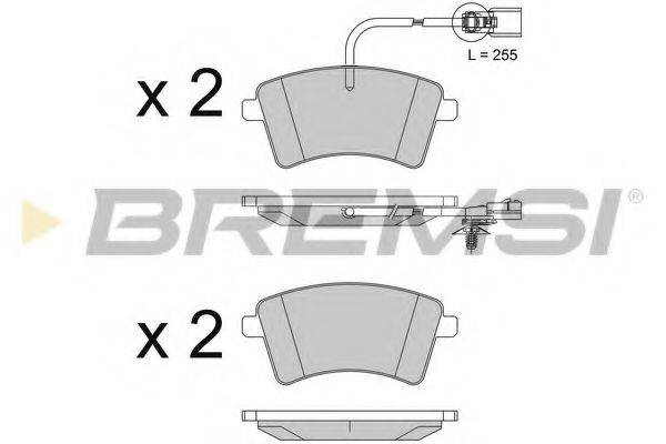 BREMSI BP3562 Комплект гальмівних колодок, дискове гальмо