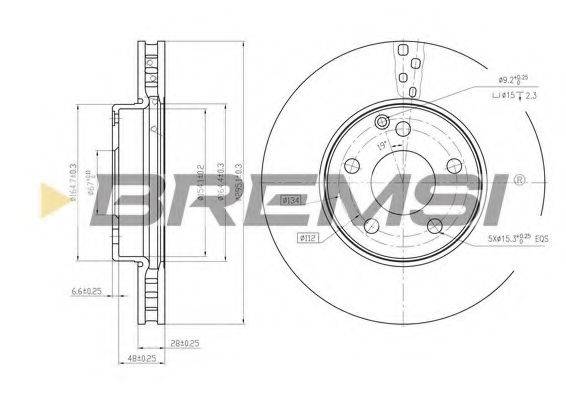 BREMSI DBB252V гальмівний диск