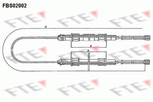 FTE FBS02002 Трос, стоянкова гальмівна система