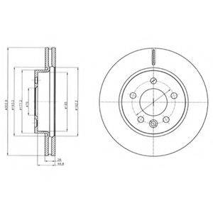 DELPHI BG4343C гальмівний диск
