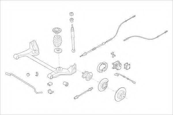 DELPHI OPEL01025R Підвіска колеса