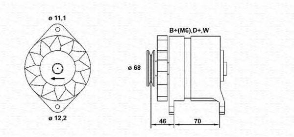 MAGNETI MARELLI 943356645010 Генератор