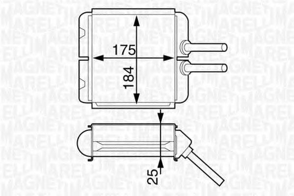 MAGNETI MARELLI 350218312000 Теплообмінник, опалення салону